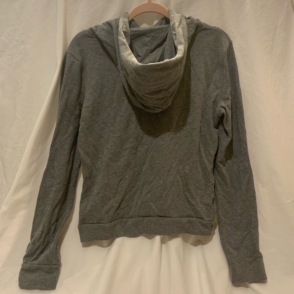 Hollister Light Grey Hoodie Embroidered Logo - Picture 4 of 4